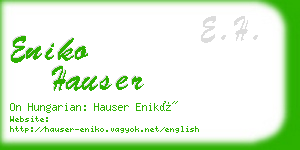 eniko hauser business card